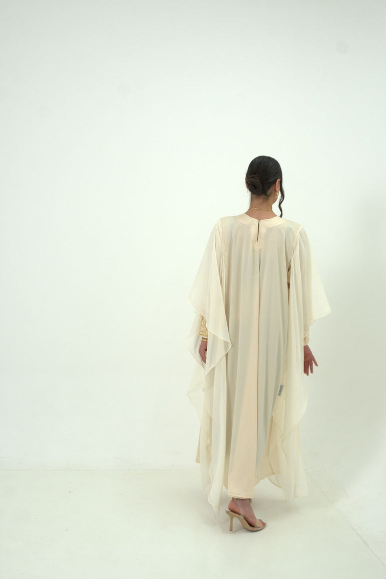 Noor Al Ivory Embroidered Dress