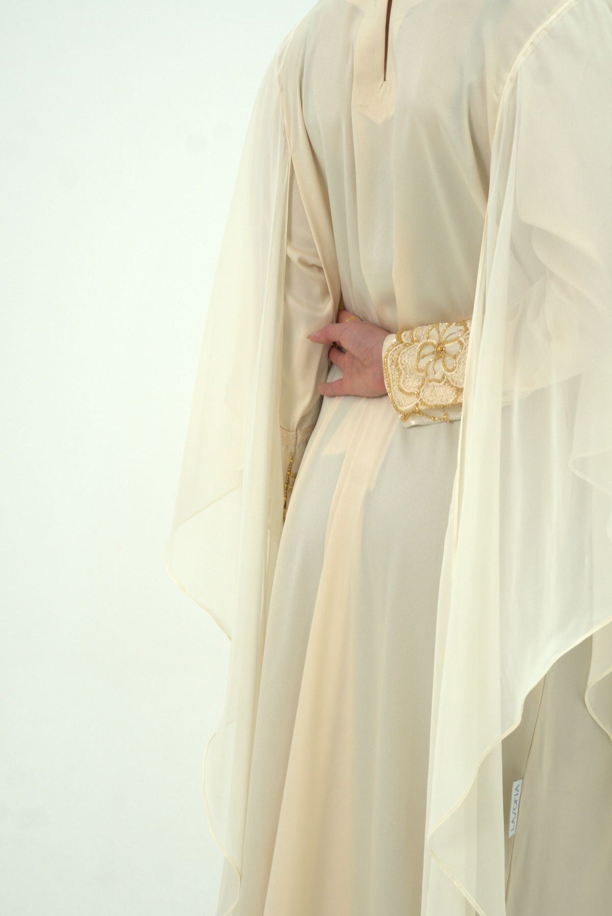 Noor Al Ivory Embroidered Dress