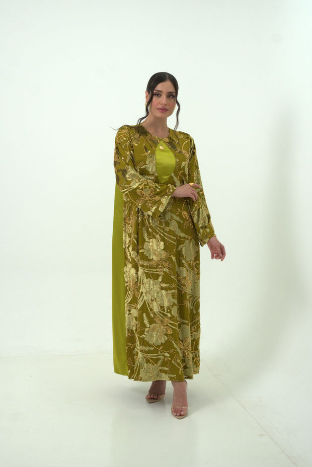 Olive Imperial Bloom Dress