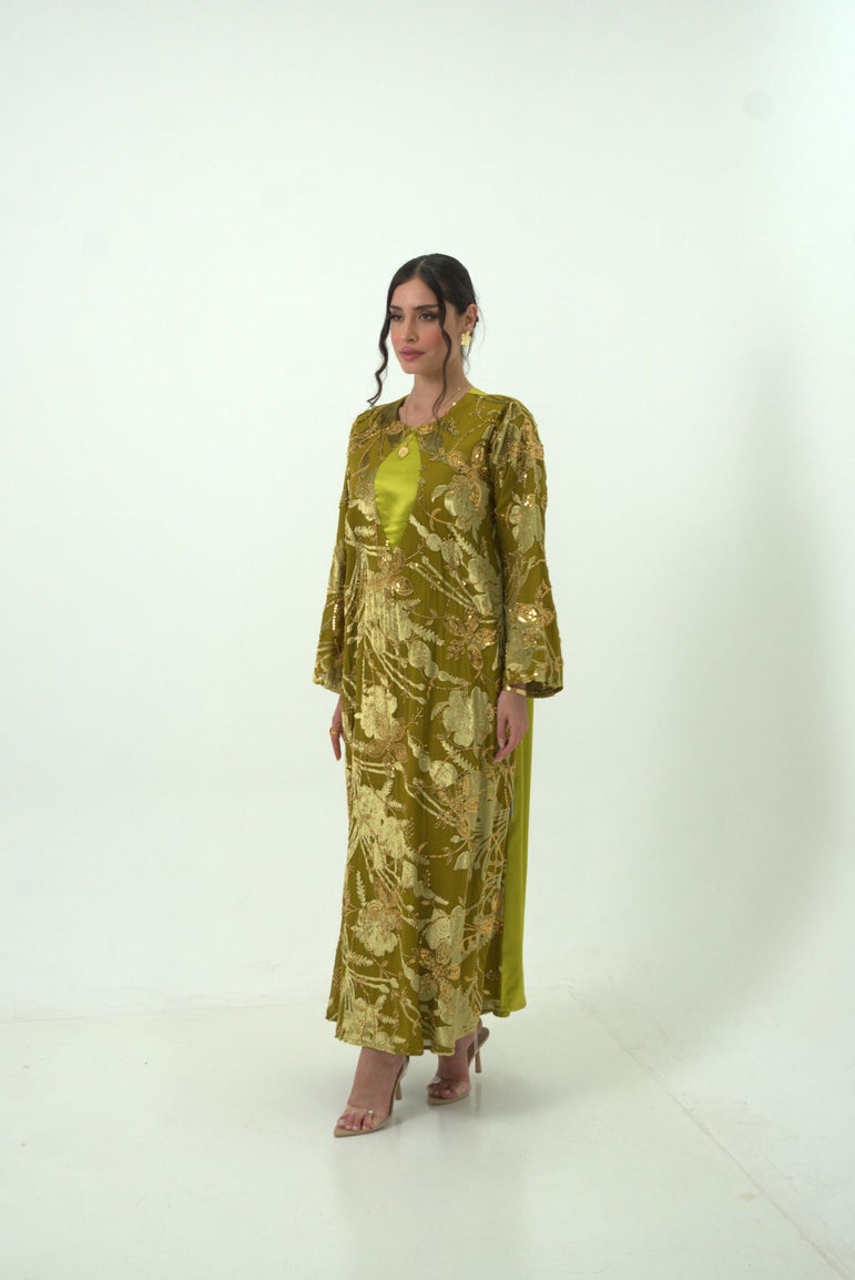 Olive Imperial Bloom Dress