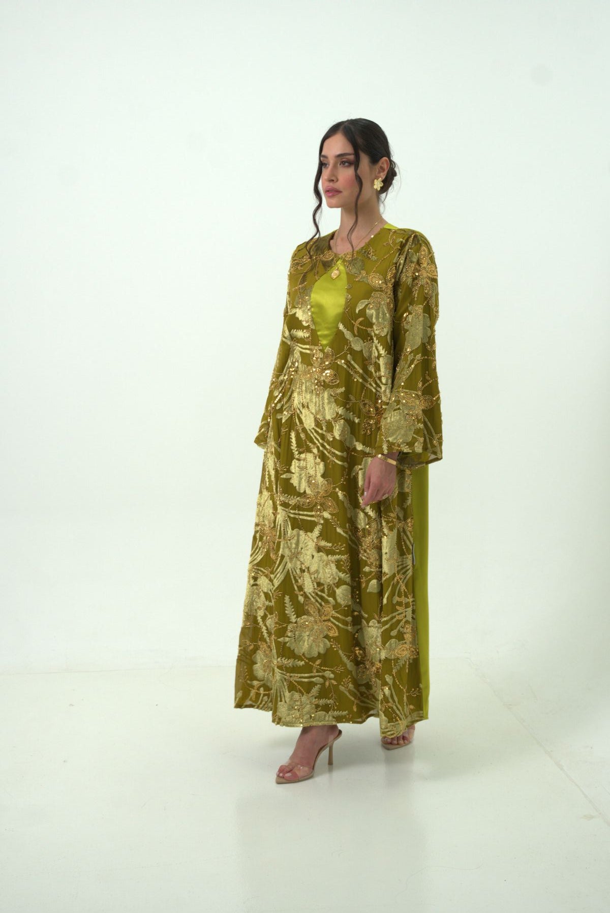 Olive Imperial Bloom Dress