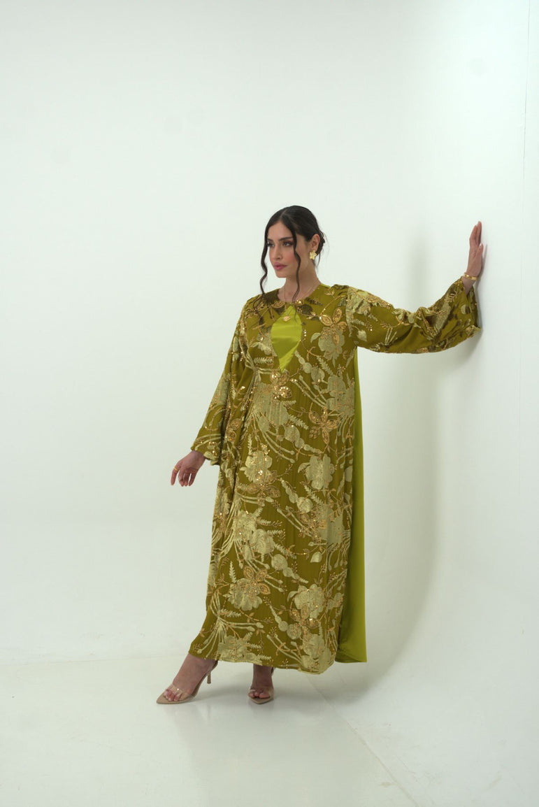 Olive Imperial Bloom Dress
