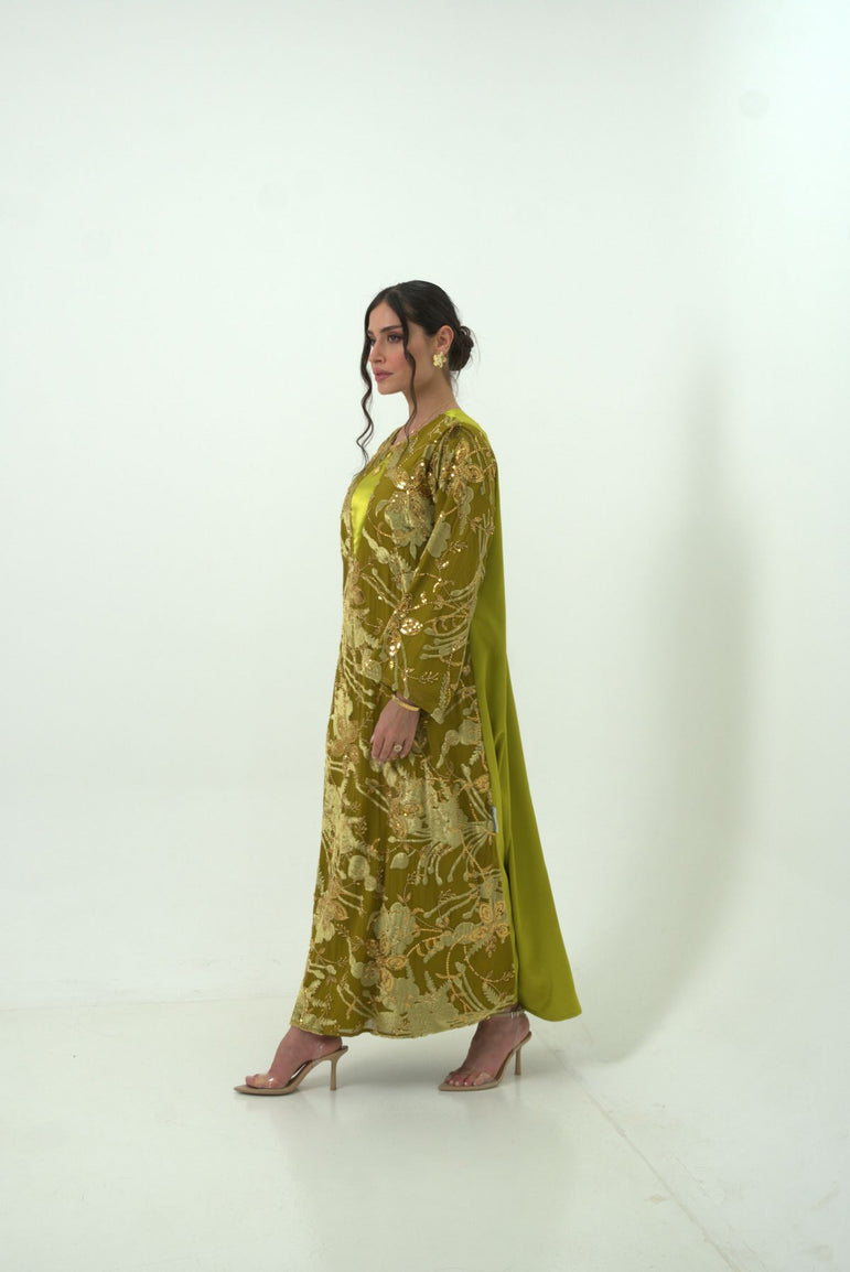 Olive Imperial Bloom Dress