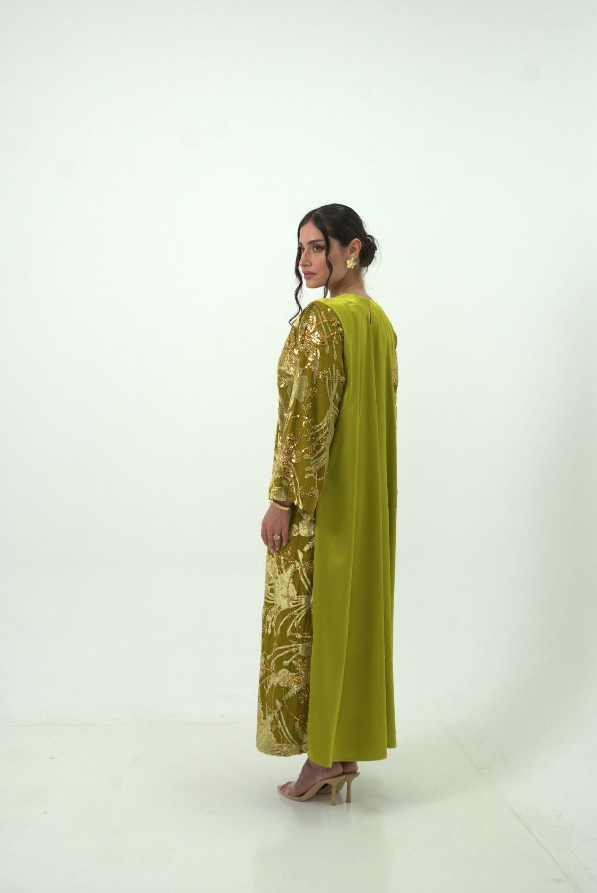 Olive Imperial Bloom Dress