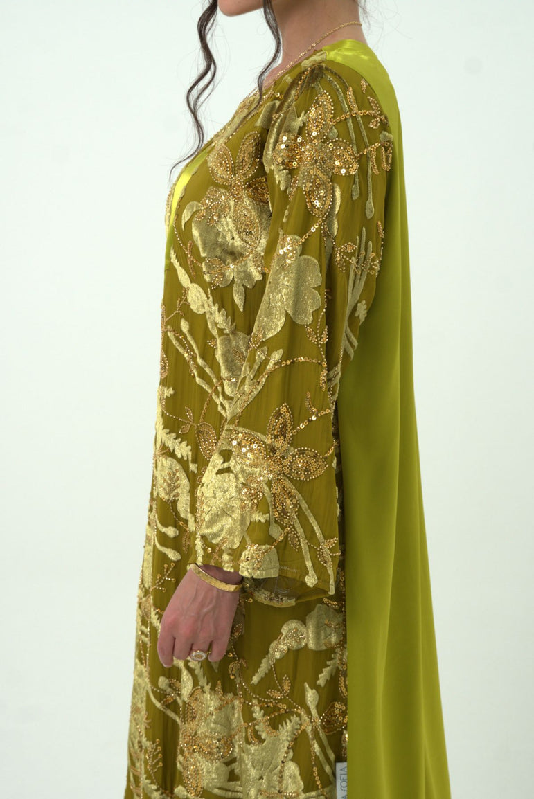 Olive Imperial Bloom Dress