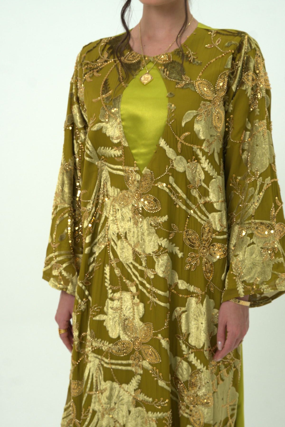 Olive Imperial Bloom Dress