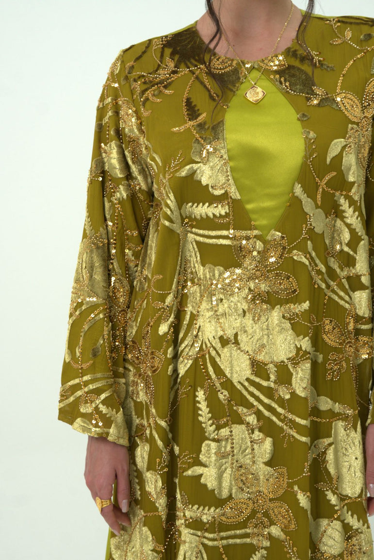 Olive Imperial Bloom Dress