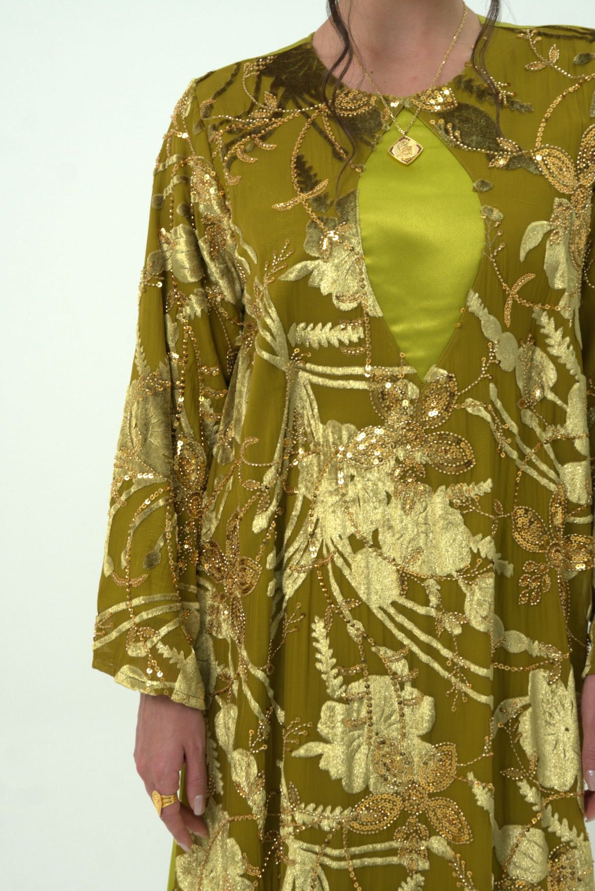 Olive Imperial Bloom Dress