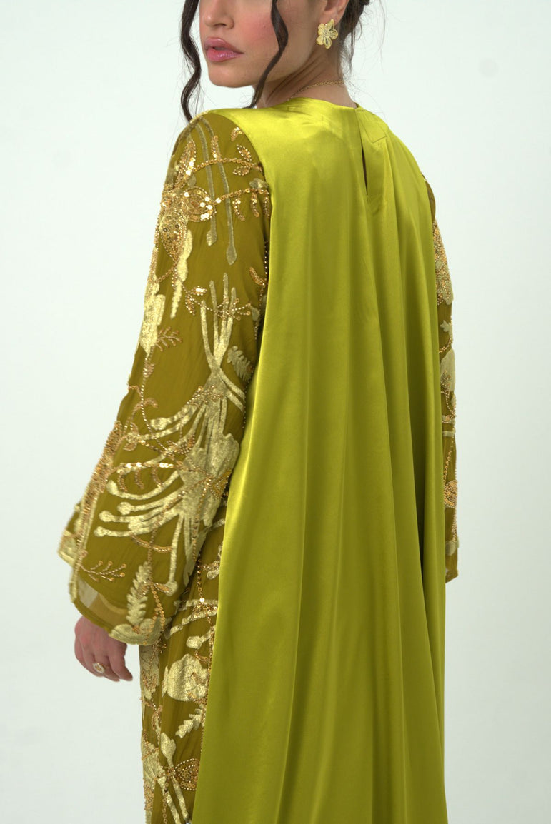Olive Imperial Bloom Dress