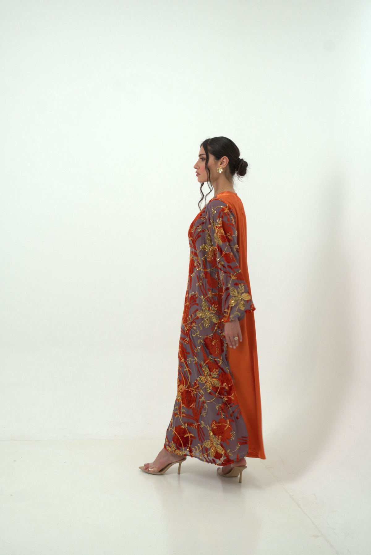 Sunset Ember Floral Dress