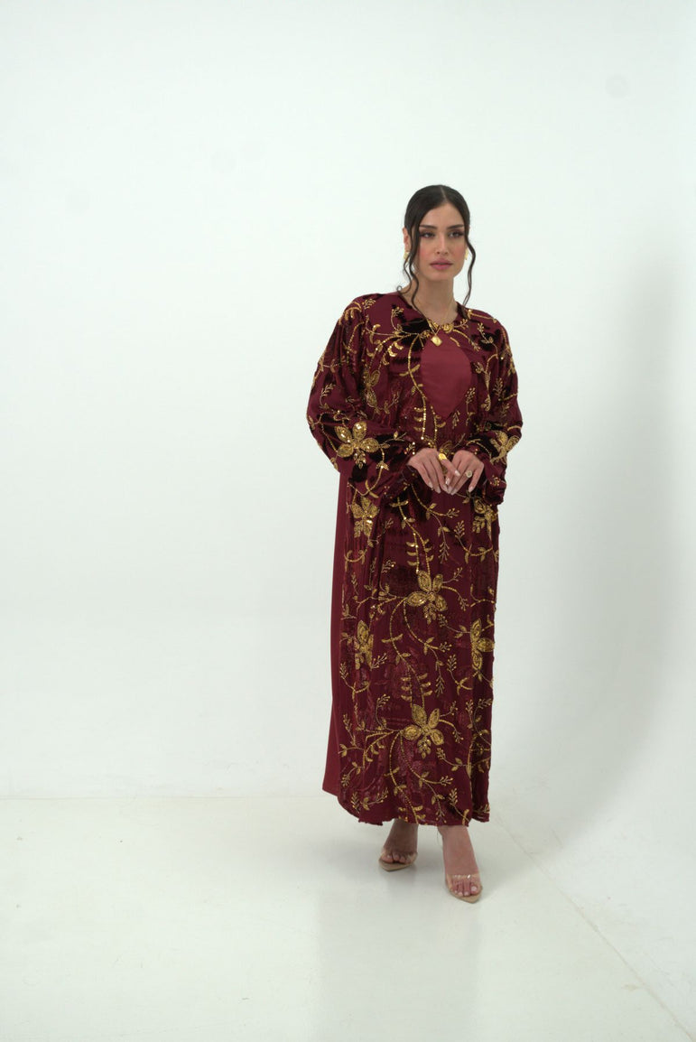 Royal Garnet Bloom Dress