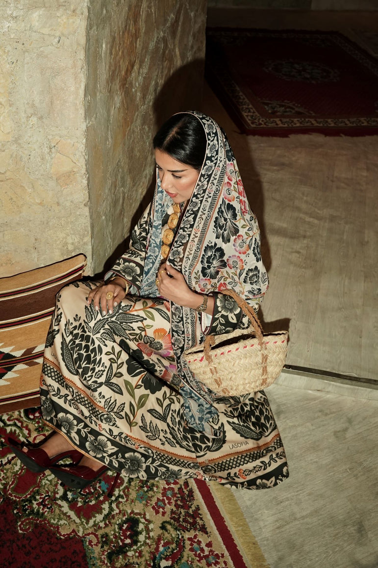 Heritage Bloom Cotton Abaya