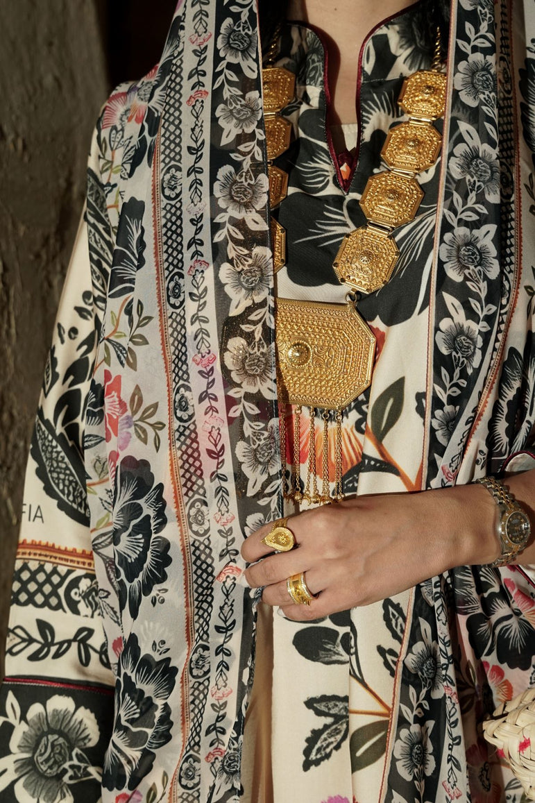 Heritage Bloom Cotton Abaya