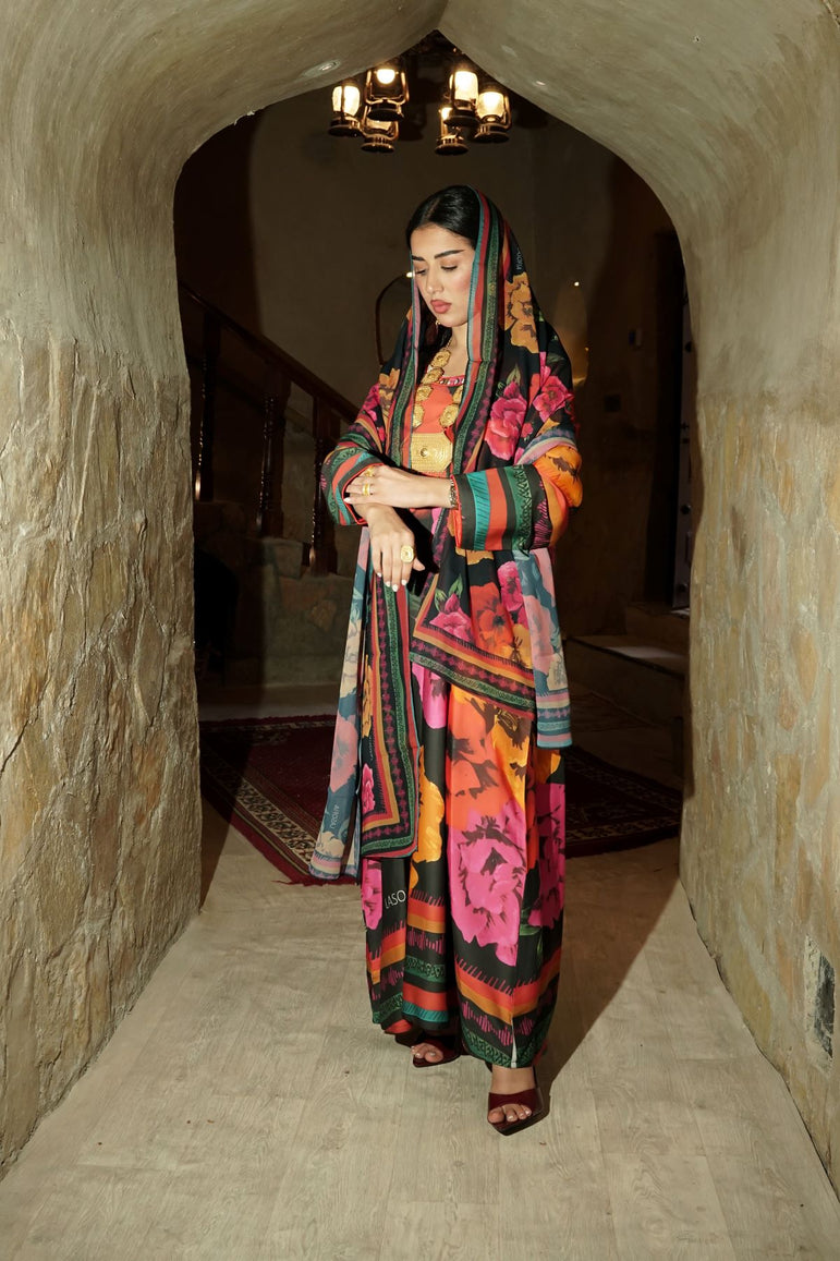 Midnight Garden Cotton Abaya