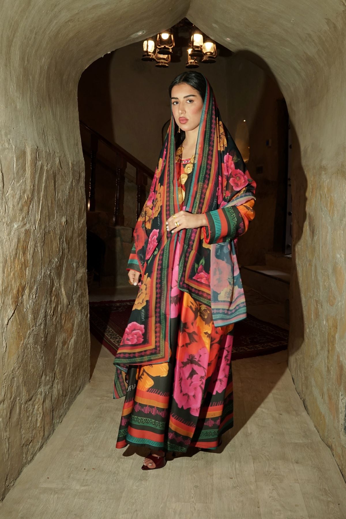 Midnight Garden Cotton Abaya