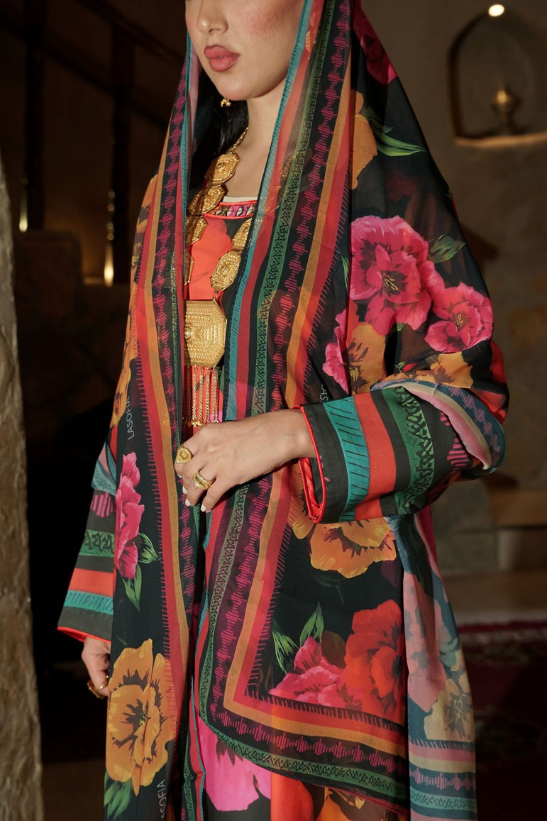 Midnight Garden Cotton Abaya