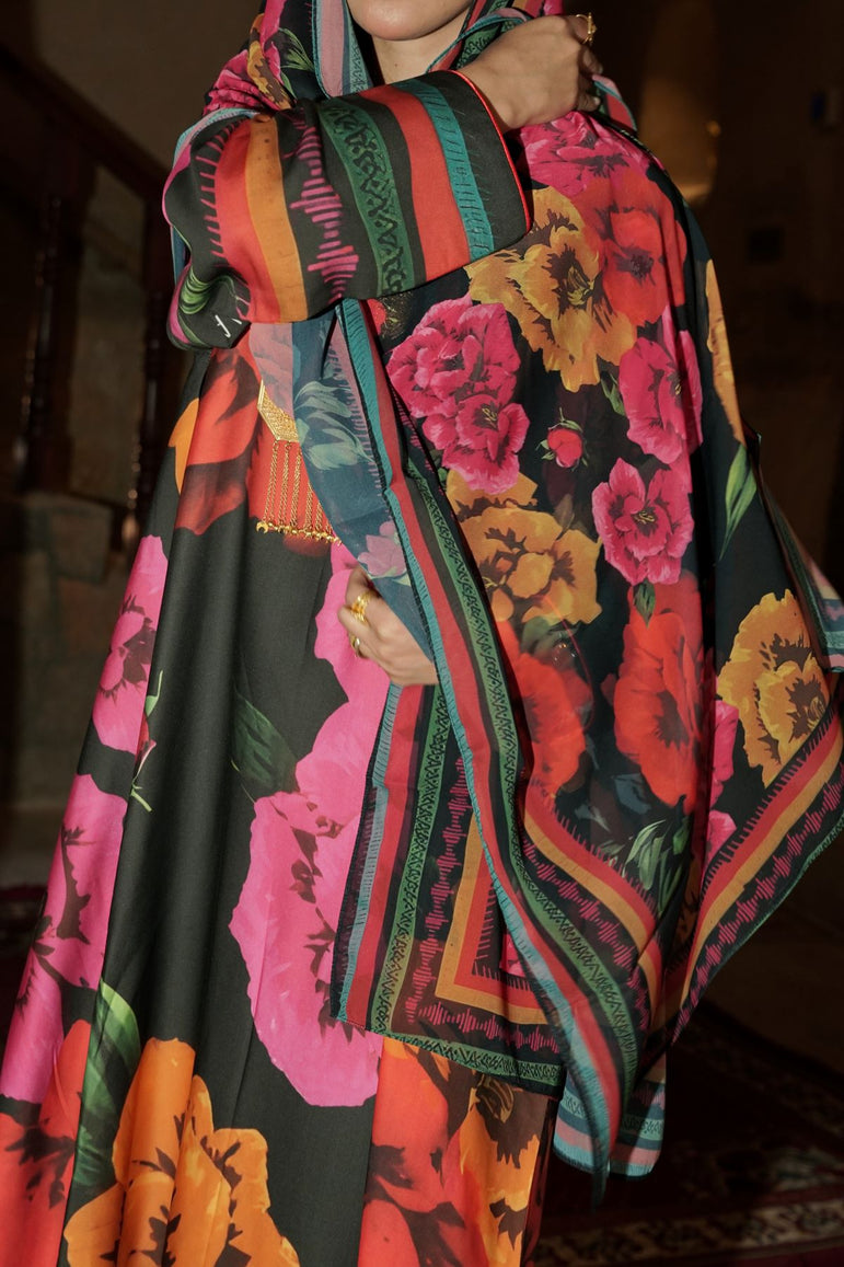 Midnight Garden Cotton Abaya