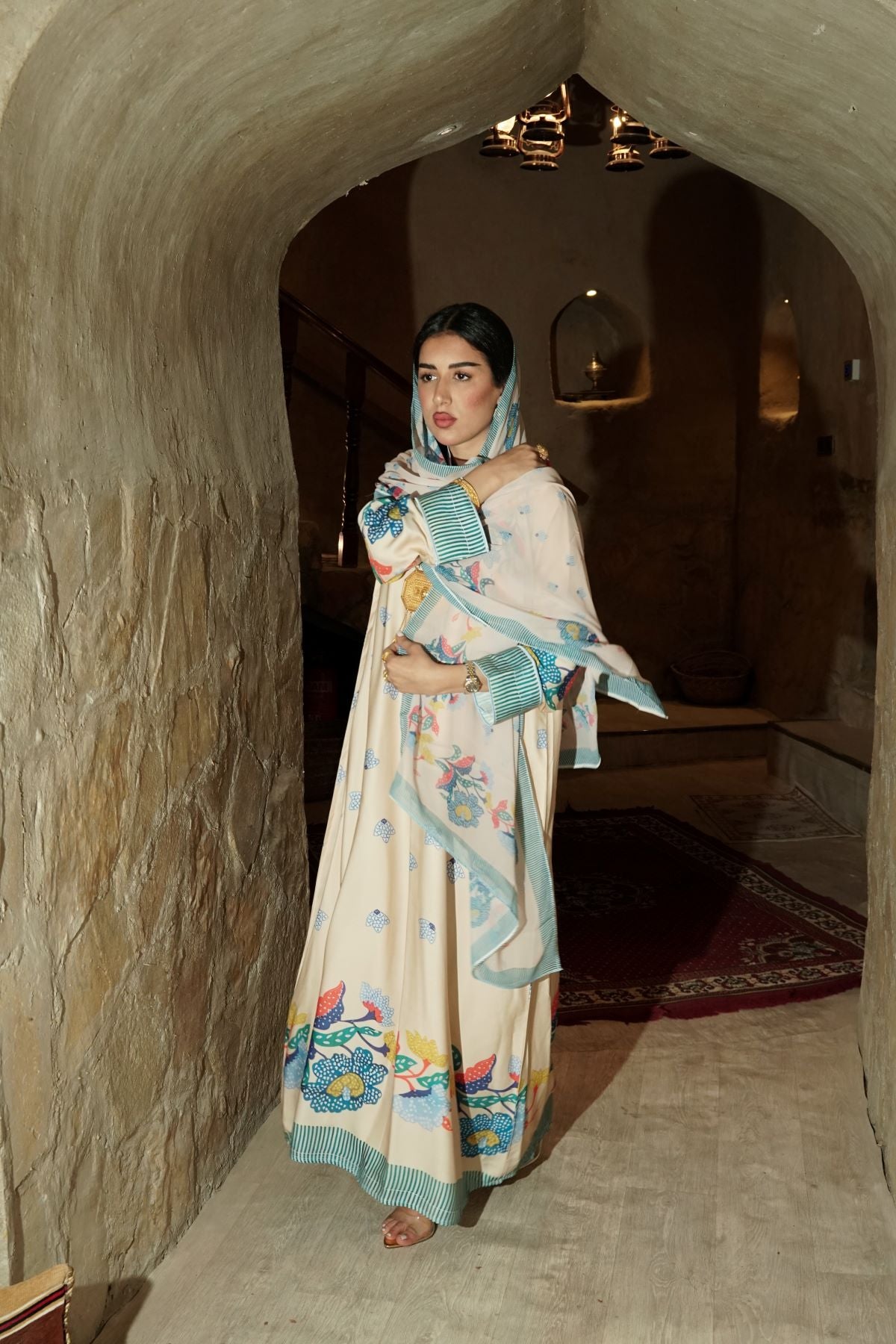 Desert Bloom Cotton Abaya