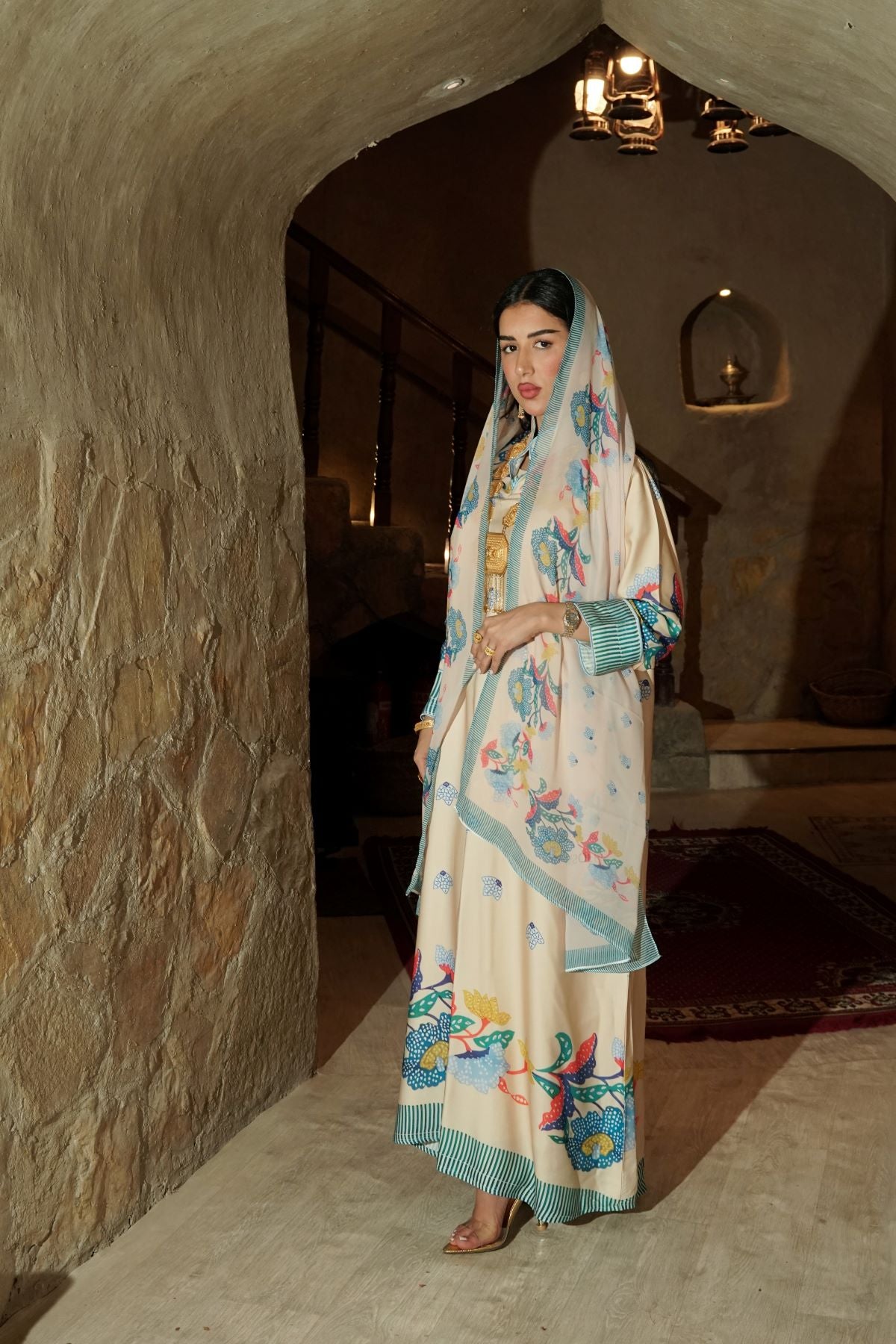 Desert Bloom Cotton Abaya