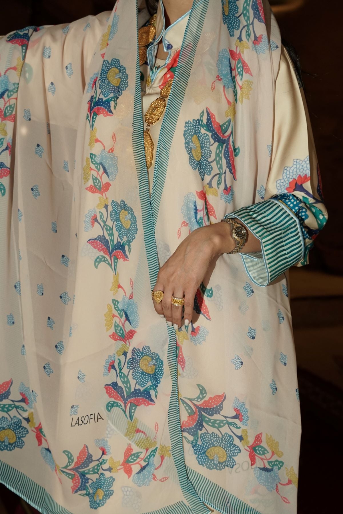 Desert Bloom Cotton Abaya