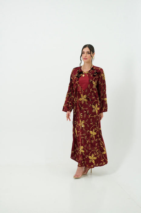 Royal Garnet Bloom Dress