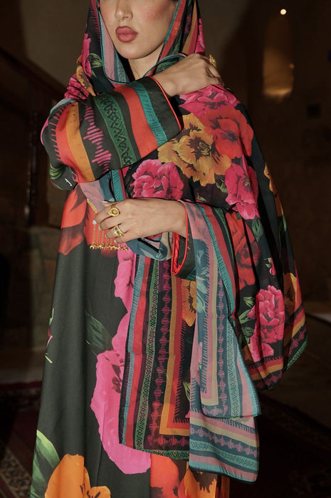 Midnight Garden Cotton Abaya