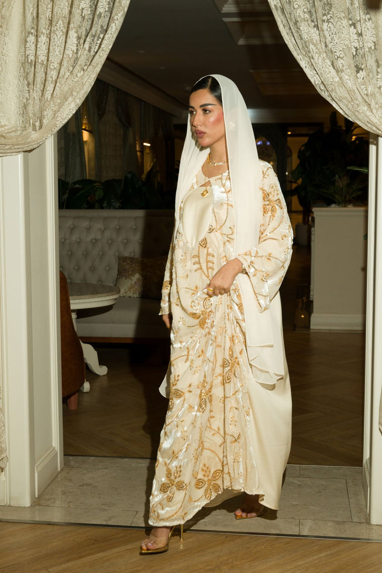 Ivory Heirloom Gold Dress
