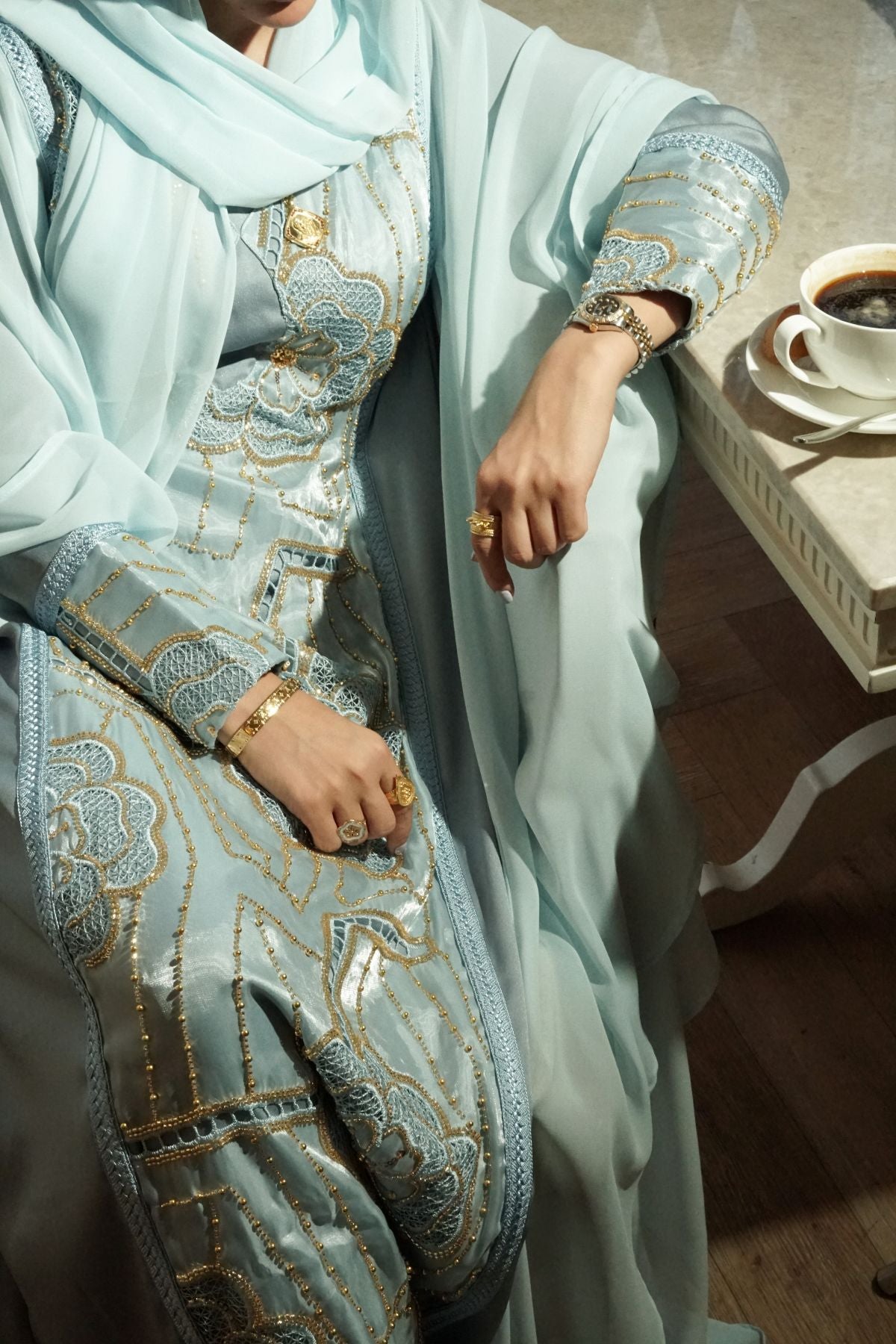 Azure Zahra Embellished Dress