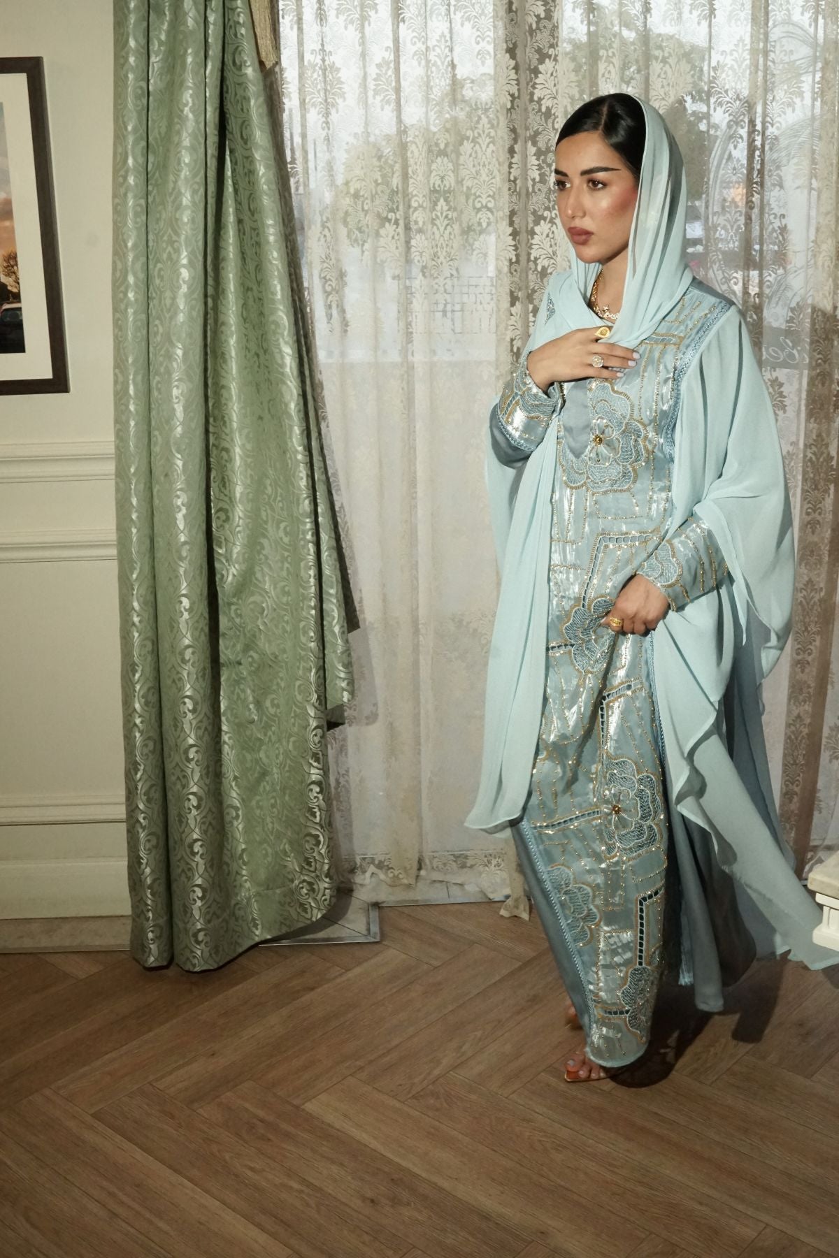 Azure Zahra Embellished Dress