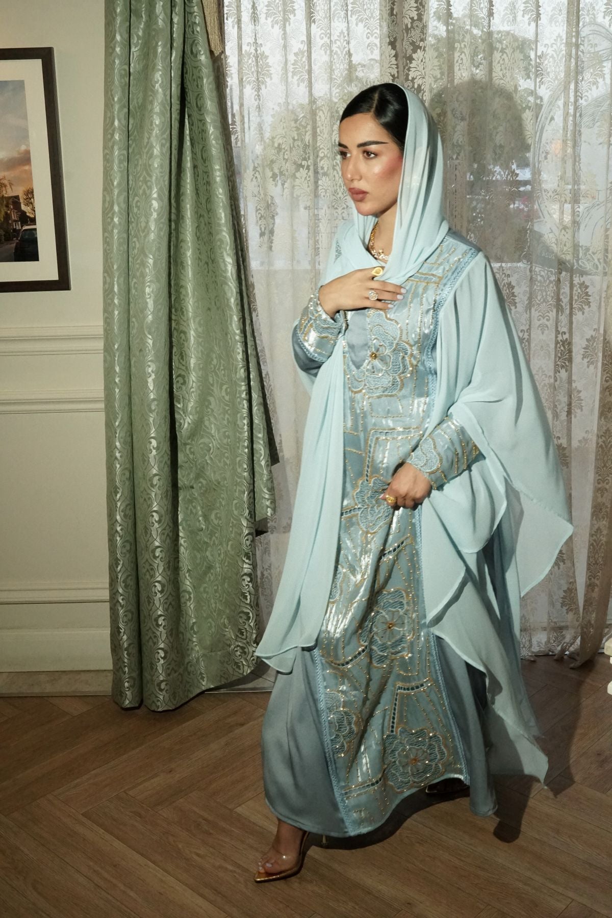 Azure Zahra Embellished Dress