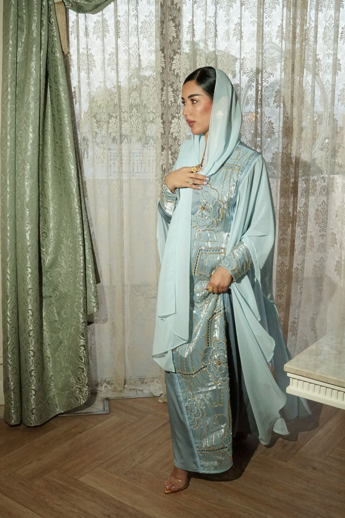 Azure Zahra Embellished Dress