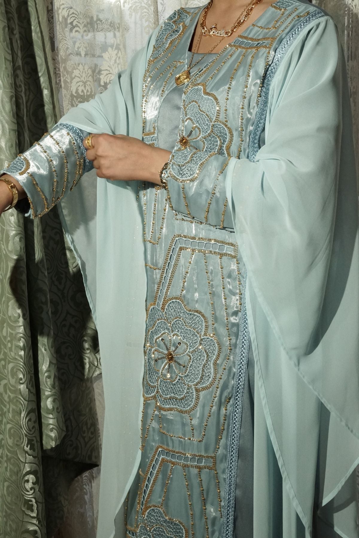 Azure Zahra Embellished Dress