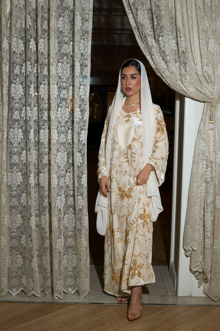 Ivory Heirloom Gold Dress
