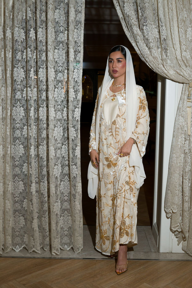 Ivory Heirloom Gold Dress
