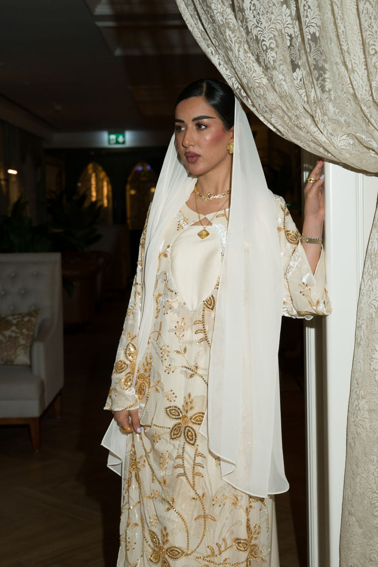 Ivory Heirloom Gold Dress