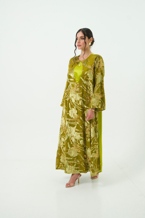Olive Imperial Bloom Dress